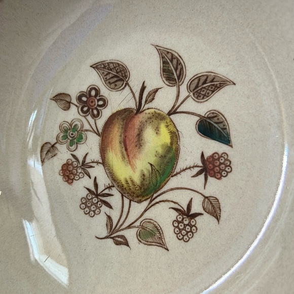 Vintage Johnson Bros Fruit Sampler Bowl Set Staffordshire Old Granite England - Picture 9 of 10